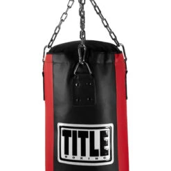 TITLE Boxing Synthetic Leather Heavy Bag (Unfilled) -Power Punch uftshb bk rd 3