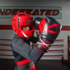 Viper By TITLE Boxing Full Face Headgear -Power Punch vffhg rd bk 1 1