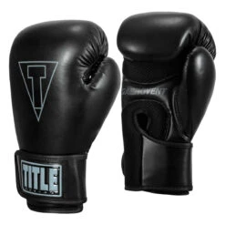 TITLE Boxing Vegan Fitness Bag Gloves -Power Punch vgfbg bk bk 2 1 1