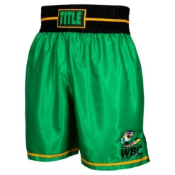 WBC By TITLE Boxing Professional Boxing Trunks 22 WBC By TITLE Boxing Professional Boxing Trunks -Power Punch wbcbt gn bk 1 1