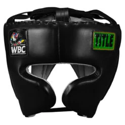 WBC By TITLE Boxing Sparring Headgear -Power Punch wbchg bk 2 1