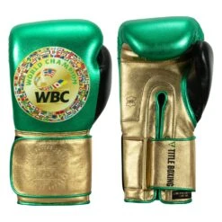 WBC By TITLE Boxing Green Belt Bag Gloves 20 WBC By TITLE Boxing Green Belt Bag Gloves -Power Punch wgbbg gn gd bk 1 1 1
