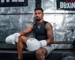 TITLE White Boxing Lace Sparring Gloves 2.0 -Power Punch whsg2 wh 1