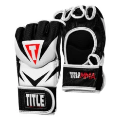 TITLE MMA Command Pro Fight Gloves -Power Punch xmcpfg bk wh 002