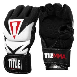 TITLE MMA Command Training Gloves -Power Punch xmctg bk wh 002