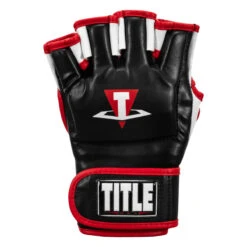 TITLE MMA Conflict Pro Fight Gloves -Power Punch xmfg bk wh rd 03