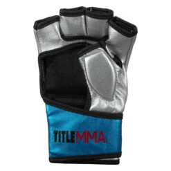 TITLE MMA Menace Metallic Training Gloves -Power Punch xmmtg bl sv 004