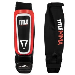TITLE MMA Shin-N-Instep Pull-On Guards 8 TITLE MMA Shin-N-Instep Pull-On Guards -Power Punch ztsnsg bk rd 2